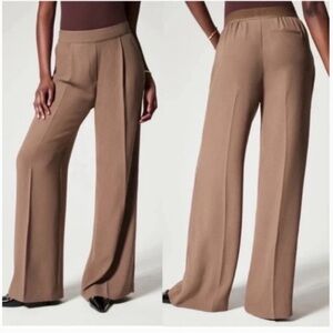 SPANX Wide Leg Pants in Tan